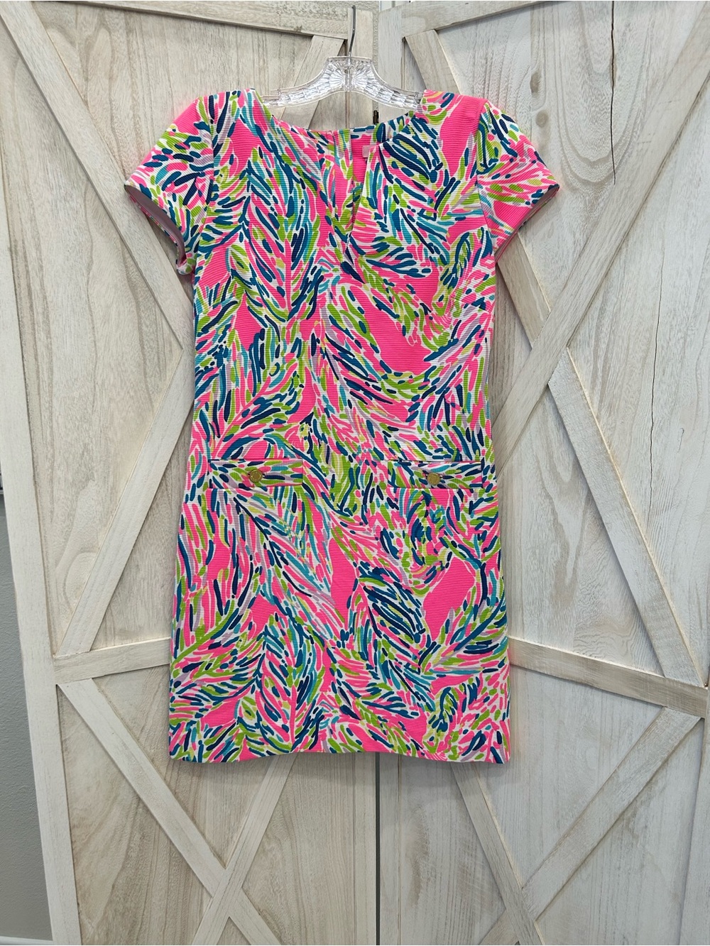 Lilly Pulitzer Pink Blue Green Multicolor Printed Dress